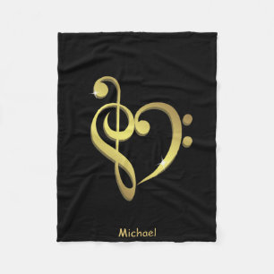 Couverture Polaire Le coeur de musique de clef triple et de clef