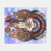 Couverture Polaire Le crâne de Buffalo, une tribu d'amérindiens Dream (Devant (Horizontal))