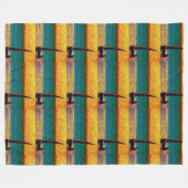 Couverture Polaire Le destin de bain de coucher du soleil de bateau (Devant (Horizontal))