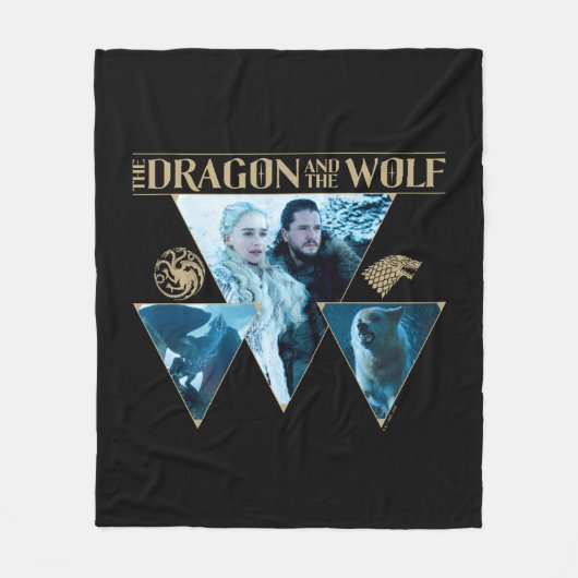 Couverture Polaire Le Dragon et le Wolf Daenerys & Jon Graphic (Devant)