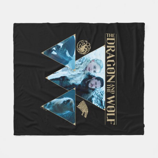 Couverture Polaire Le Dragon et le Wolf Daenerys & Jon Graphic (Devant (Horizontal))