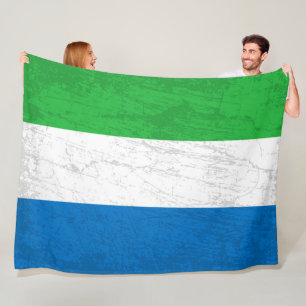 Couverture Polaire Le drapeau de la Sierra Leone - Une tapisserie de
