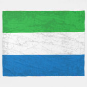 Couverture Polaire Le drapeau de la Sierra Leone - Une tapisserie de (Devant (Horizontal))