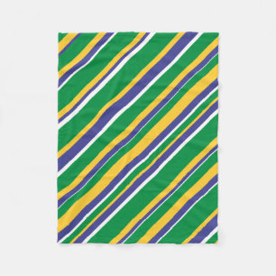 Couverture Polaire Le drapeau du Brésil a inspiré le motif coloré