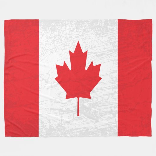 Couverture Polaire Le drapeau du Canada - Une conservation du patrimo (Devant (Horizontal))