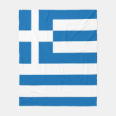 Couverture Polaire Le drapeau national de la Grèce moyen (Devant)