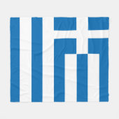 Couverture Polaire Le drapeau national de la Grèce moyen (Devant (Horizontal))