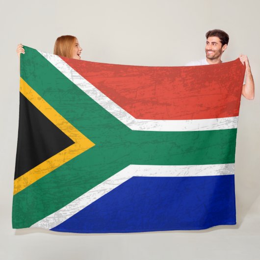 Couverture Polaire Le drapeau sud-africain - Une tapisserie de l'Afri (En situation)