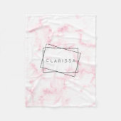 Couverture Polaire le faux moderne élégant de rose en pastel et de (Devant)