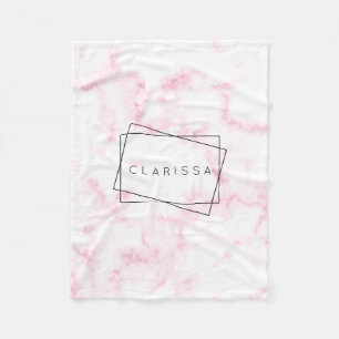 Couverture Polaire le faux moderne élégant de rose en pastel et de