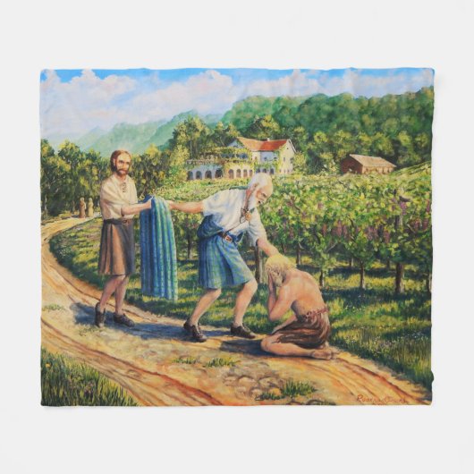 Couverture Polaire Le fils prodigue, rémission, vignoble, paysage (Devant (Horizontal))