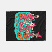Couverture Polaire Le Flamant rose Skeleton De Summerween Attend Just (Devant (Horizontal))