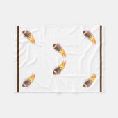 Couverture Polaire Le Football Flamboyant - (Devant (Horizontal))