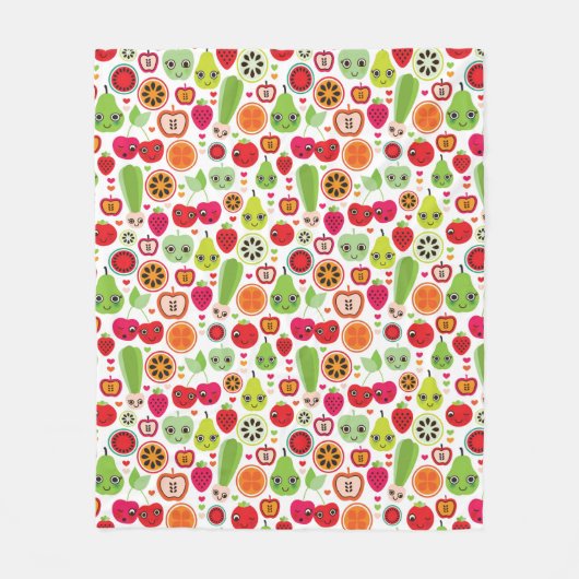 Couverture Polaire le fruit badine la pomme d'illustration (Devant)