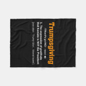 Couverture Polaire Le gagnant de Trump Thanksgiving, Funny Turkey Day (Devant (Horizontal))