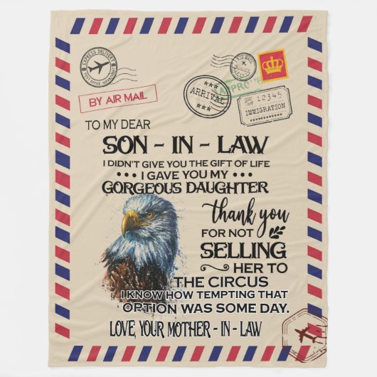 Couverture Polaire Le gendre| À Mon Cher Beau-Fils De Mère (Devant)