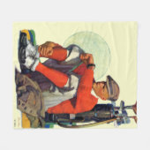 Couverture Polaire Le golfeur a continué l'attente (Devant (Horizontal))