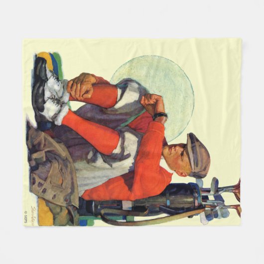 Couverture Polaire Le golfeur a continué l'attente (Devant (Horizontal))