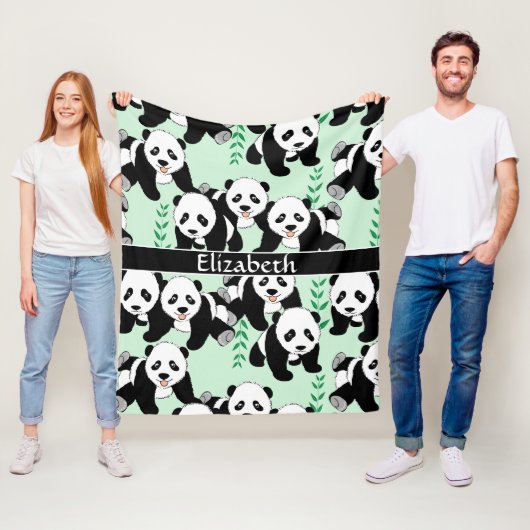 Couverture Polaire Le graphique d'ours panda personnalisent plus (En situation)