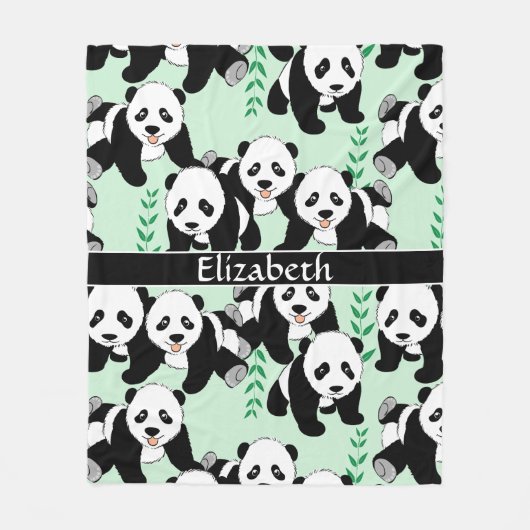 Couverture Polaire Le graphique d'ours panda personnalisent plus (Devant)