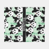 Couverture Polaire Le graphique d'ours panda personnalisent plus (Devant (Horizontal))