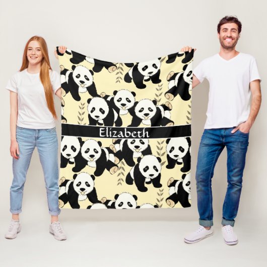 Couverture Polaire Le graphique d'ours panda personnalisent plus (En situation)