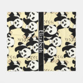 Couverture Polaire Le graphique d'ours panda personnalisent plus (Devant (Horizontal))