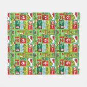 Couverture Polaire Le Grinch | 12 Jours de Motif Grinchmas (Devant (Horizontal))