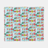 Couverture Polaire Le Grinch | Motif Joyeuses Fêtes (Devant (Horizontal))