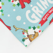 Couverture Polaire Le Grinch | Motif Joyeuses Fêtes (Coin)