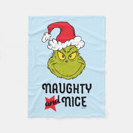 Couverture Polaire Le Grinch | Naughty et Nice (Devant)