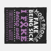 Couverture Polaire Le guerrier de sensibilisation à la fibromyalgie f (Devant (Horizontal))