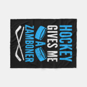 Couverture Polaire Le Hockey Me Donne Un Zamboner (Devant (Horizontal))