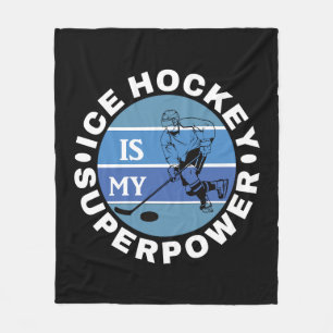 Couverture Polaire Le hockey sur glace est ma superpuissance