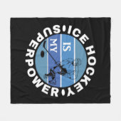 Couverture Polaire Le hockey sur glace est ma superpuissance (Devant (Horizontal))