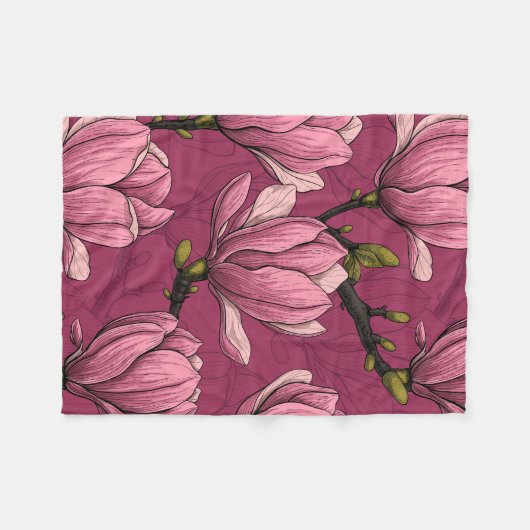 Couverture Polaire Le jardin de Magnolia (Devant (Horizontal))