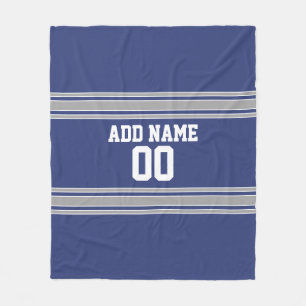 Couverture Polaire Le Jersey bleu et argenté barre le nombre nommé