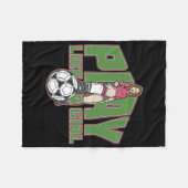 Couverture Polaire Le jeu aiment un football de fille (Devant (Horizontal))