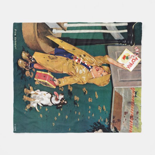 Couverture Polaire Le jour de mère heureux (Devant (Horizontal))