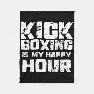 Couverture Polaire Le kickboxing est mon heure heureuse Femmes Mignon