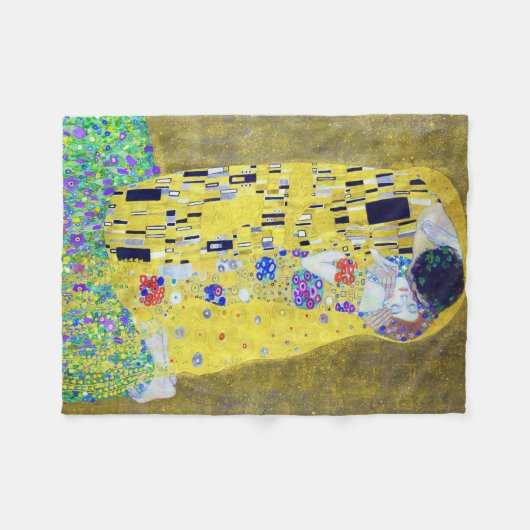 Couverture Polaire Le Kiss, Gustav Klimt (Devant (Horizontal))