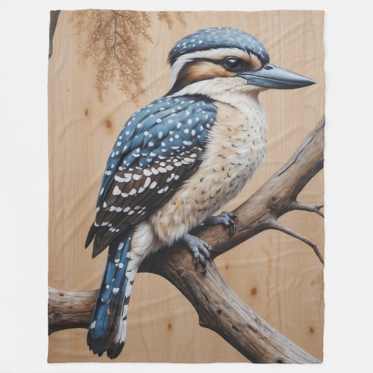 Couverture Polaire Le Kookaburra bleu australien dans un arbre Art de (Devant)