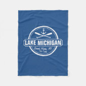 Couverture Polaire Le lac Michigan, ville faite sur commande, nom, (Devant)