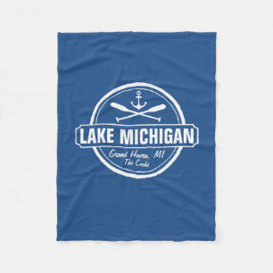 Couverture Polaire Le lac Michigan, ville faite sur commande, nom,