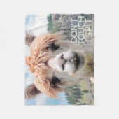 Couverture Polaire Le lama drôle d'alpaga ne me touchent pas crachent (Devant)