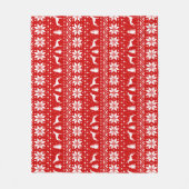 Couverture Polaire Le lévrier silhouette le motif de Noël (Devant)