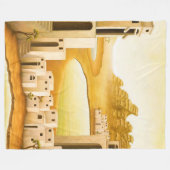 Couverture Polaire "Le lieu" - Moyen-Orient / Orient Desert Peinture (Devant (Horizontal))