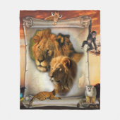 Couverture Polaire Le lion de la faune africaine (Devant)