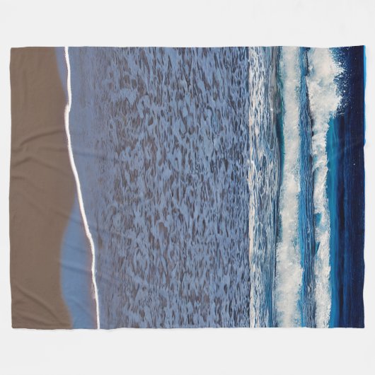 Couverture Polaire Le littoral de Ocean Wave Beach (Devant (Horizontal))