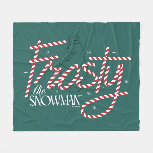 Couverture Polaire Le logo du Sucre de canne Snowman Frosty (Devant (Horizontal))